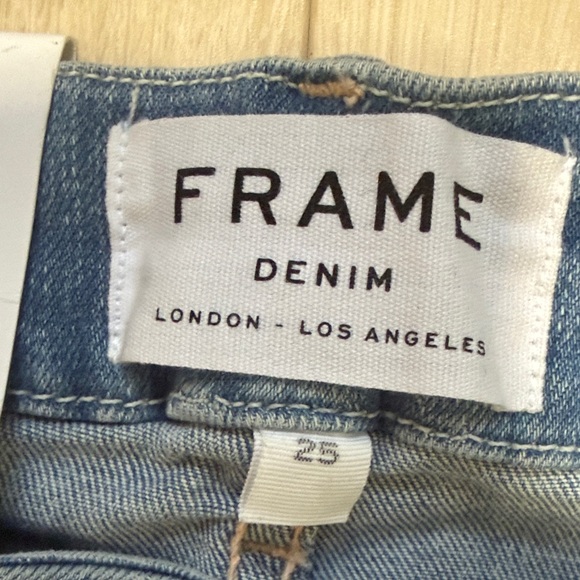 Frame Le Crop Mini Boot Mid-Rise Medium Blue Flare Jeans NEW - Picture 3 of 12